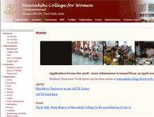 Tablet Screenshot of meenakshicollege.com